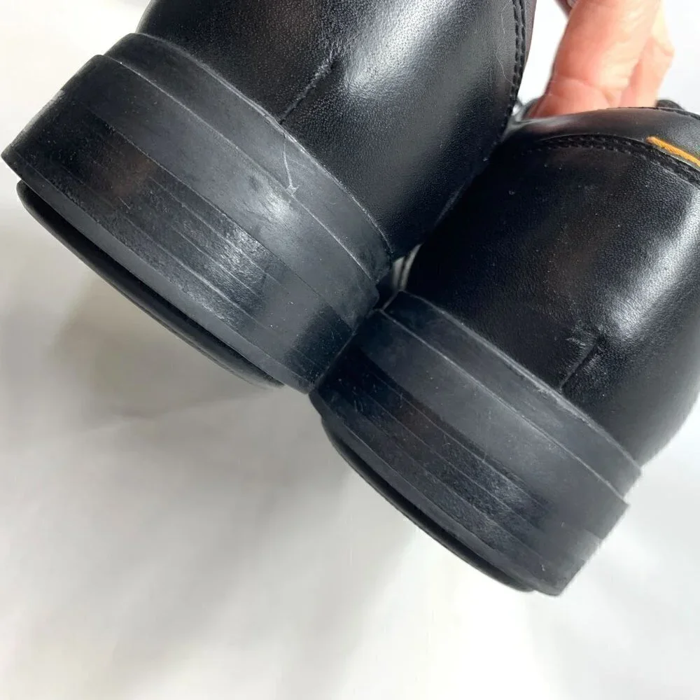 Timberland Men's Oxford Lace Up Shoes Black Leather size 9W